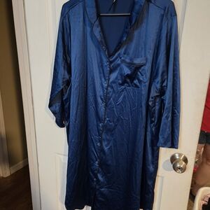 Torrid Blue Satin Nightgown